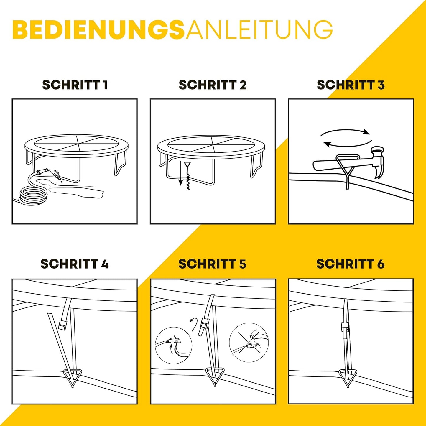 4er-Set Trampolin-Bodenanker