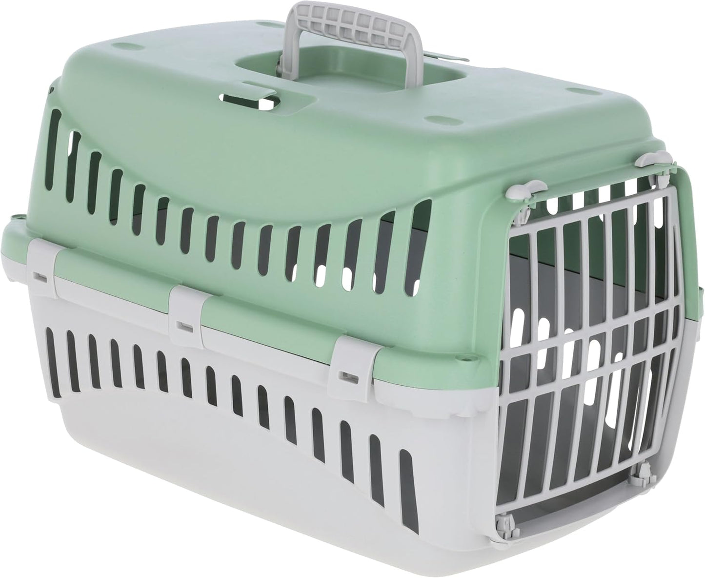 Transportbox für Haustiere, Mint/Hellgrau 45 x 30 x 30cm