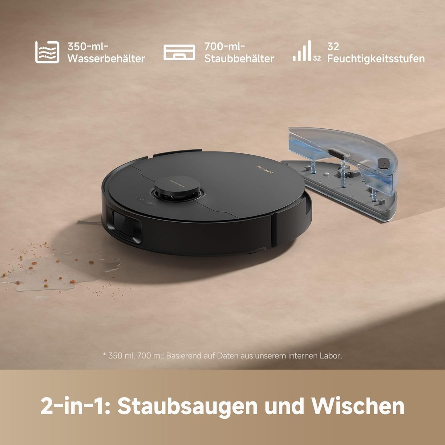 D20 Saugroboter mit DuoBrush & Wischfunktion, D20