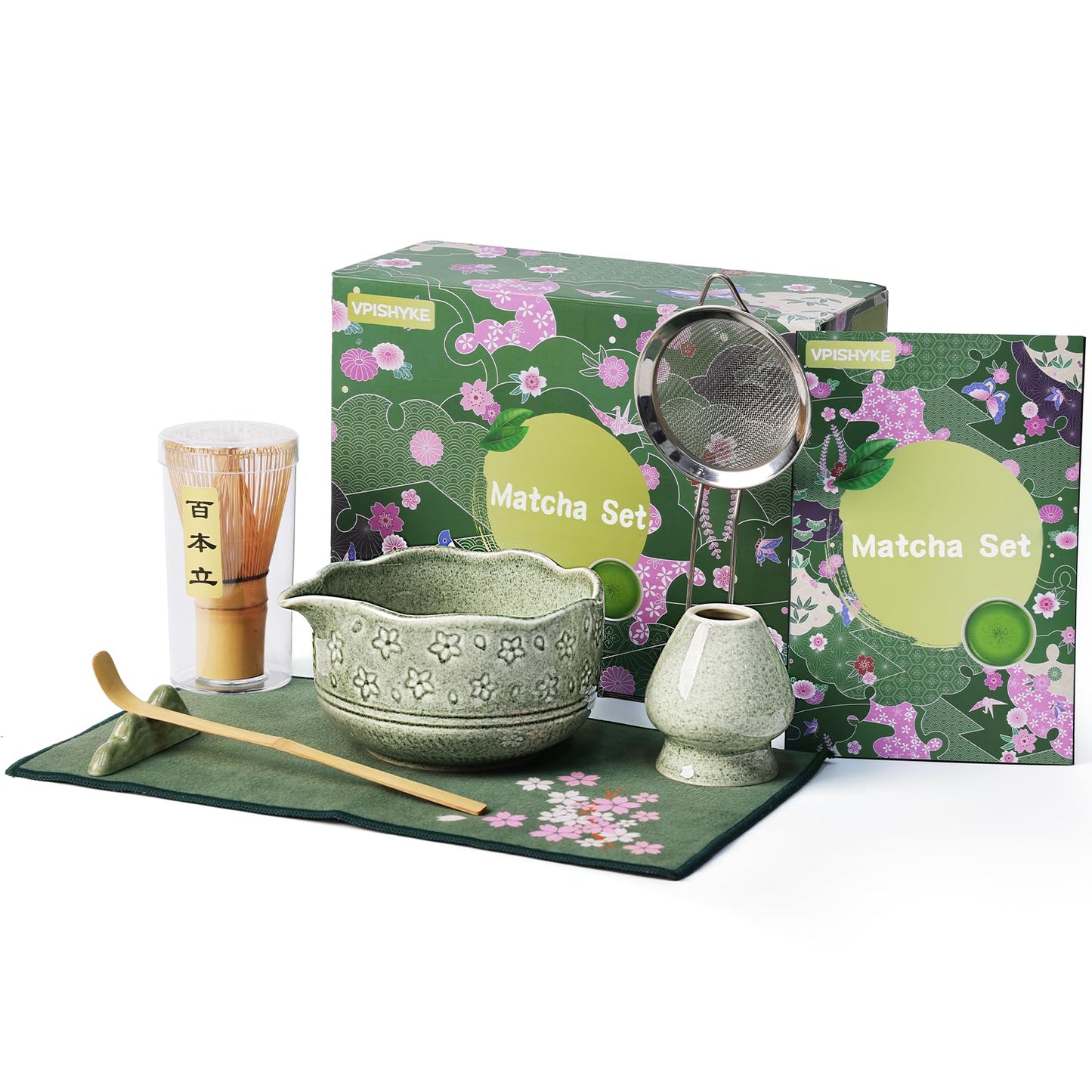 Premium Matcha Tee-Set, Matcha-farbe