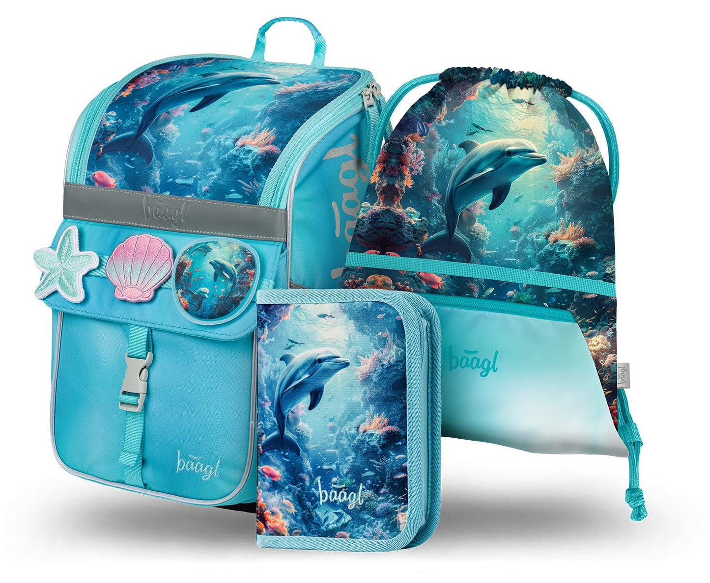 Schulranzen-Set Delfin, Delfin