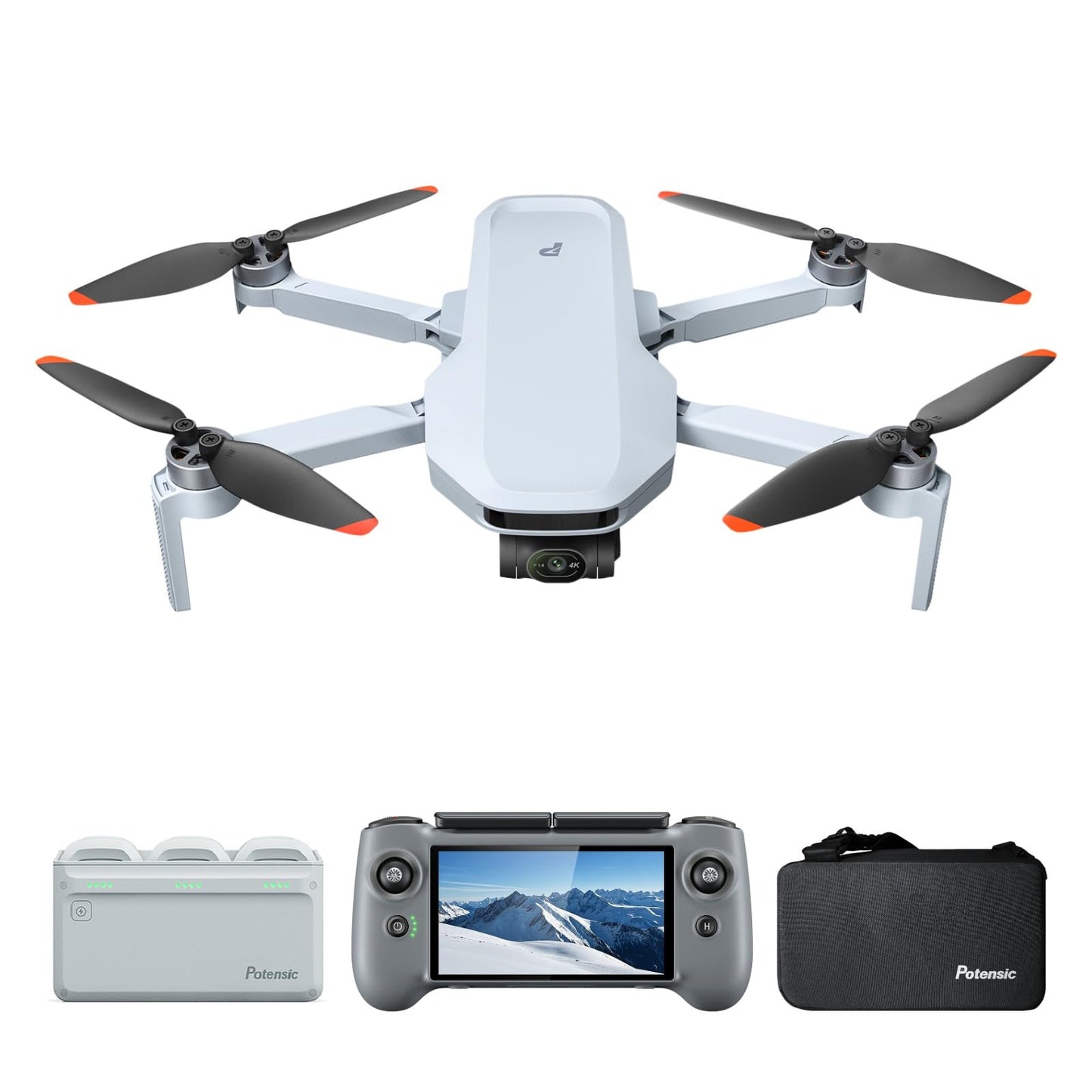 Atom 2 Fly More Combo Drohne mit 4K Kamera, ATOM 2 mit PTD 1 RC(3 Batterien)