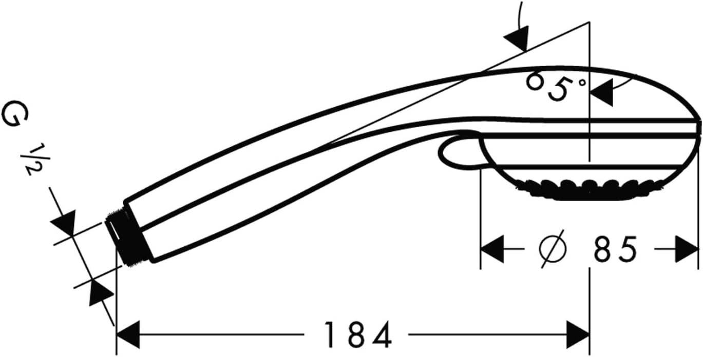 Duschkopf Crometta 85 mit 2 Strahlarten, 2 Strahlarten