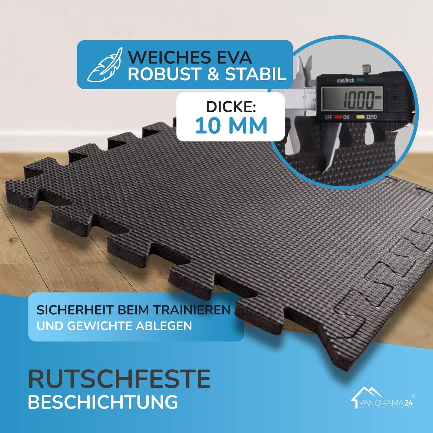 Puzzlematte Bodenschutz-Set (72 Teile), 72 Teile (ca. 3,24m²)