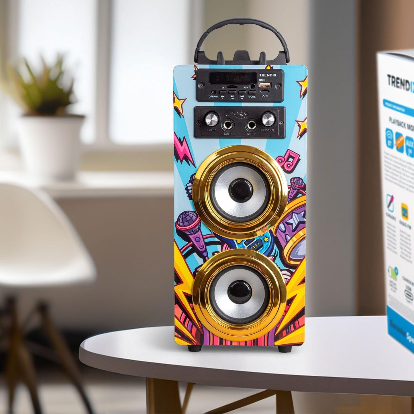 Karaoke-Maschine Music Star für Kinder mit 2 Mikrofonen, Music Star