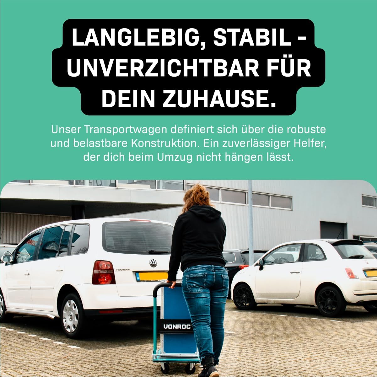 Klappbarer Transportwagen, 150 kg