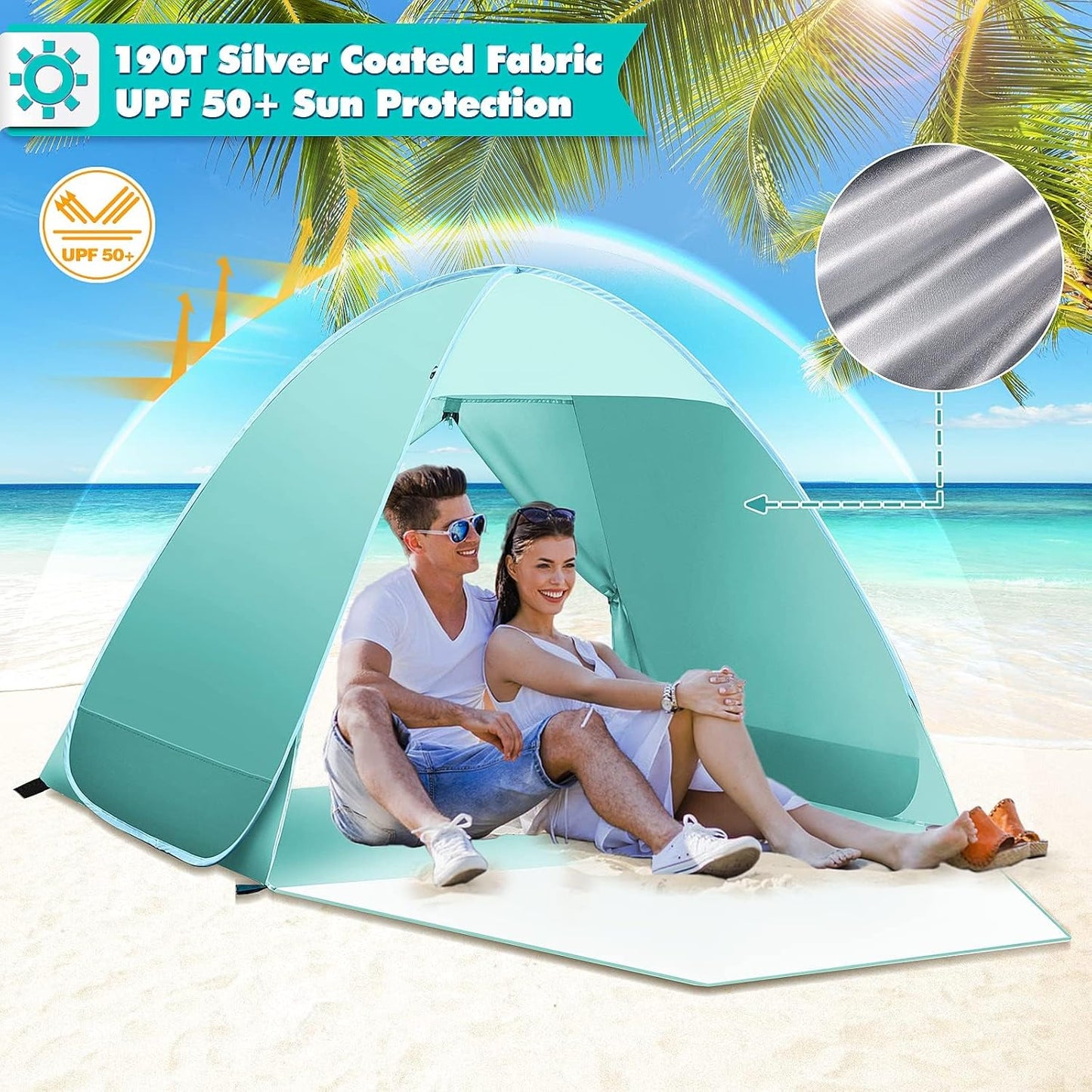 Pop-up Strandmuschel, Grün