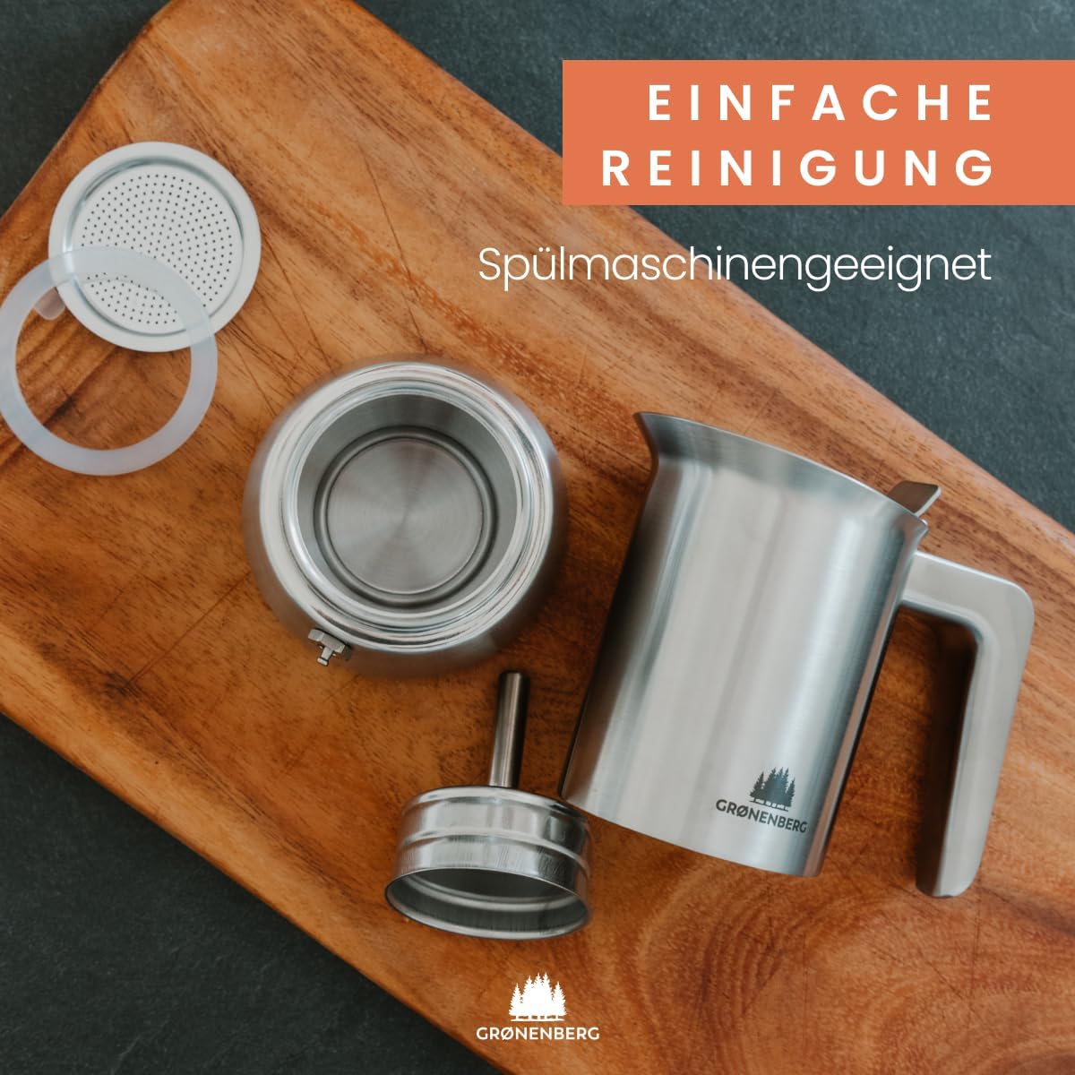 Espressokocher Induktion für 4 Tassen, 4 Tassen (200 ml)