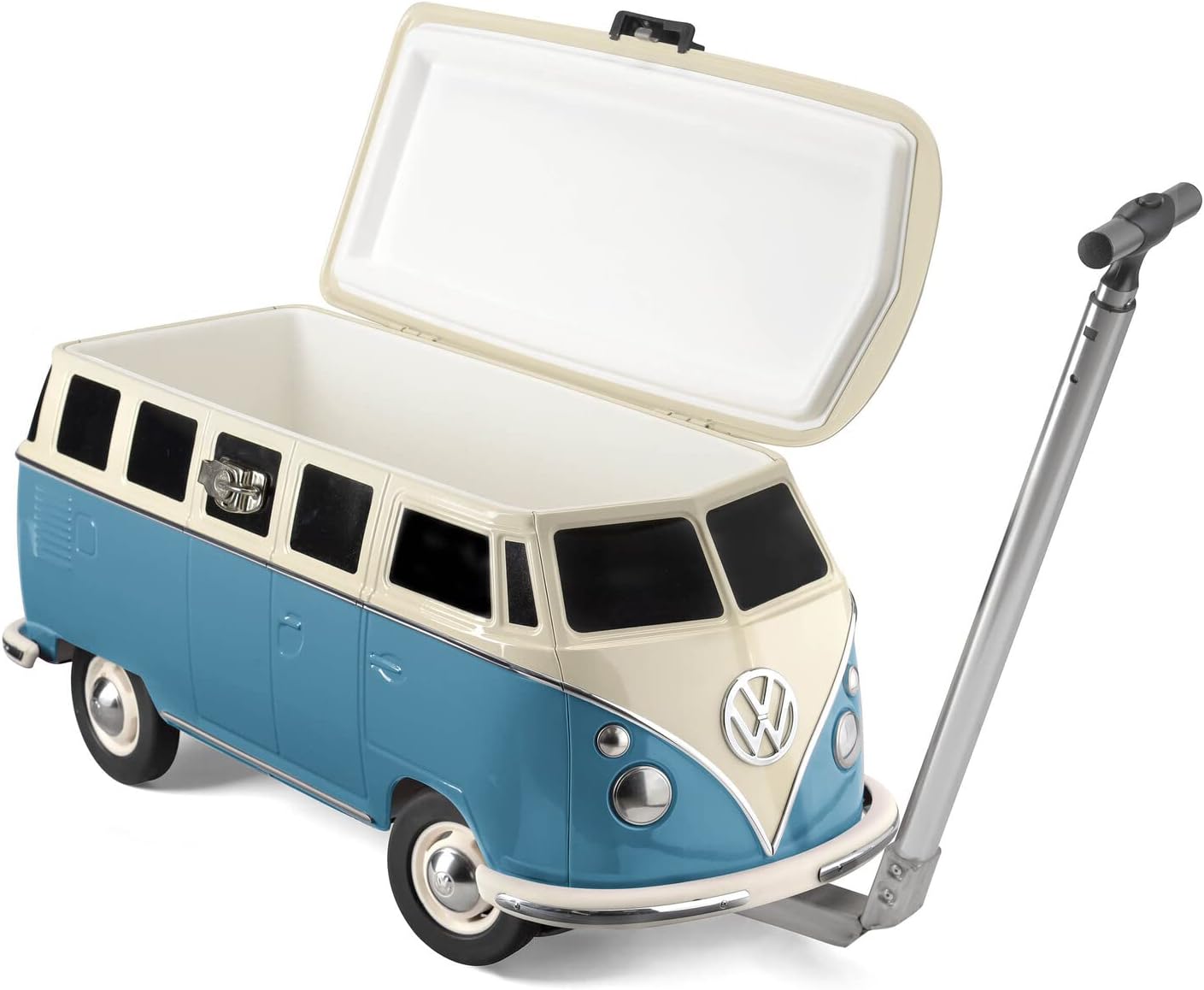 Fahrbare Kühlbox in Bulli Bus Form, Blau