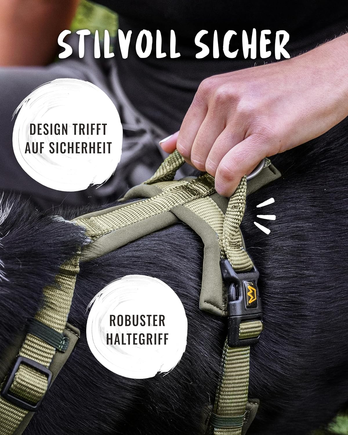 Hundegeschirr Bella, L Khaki