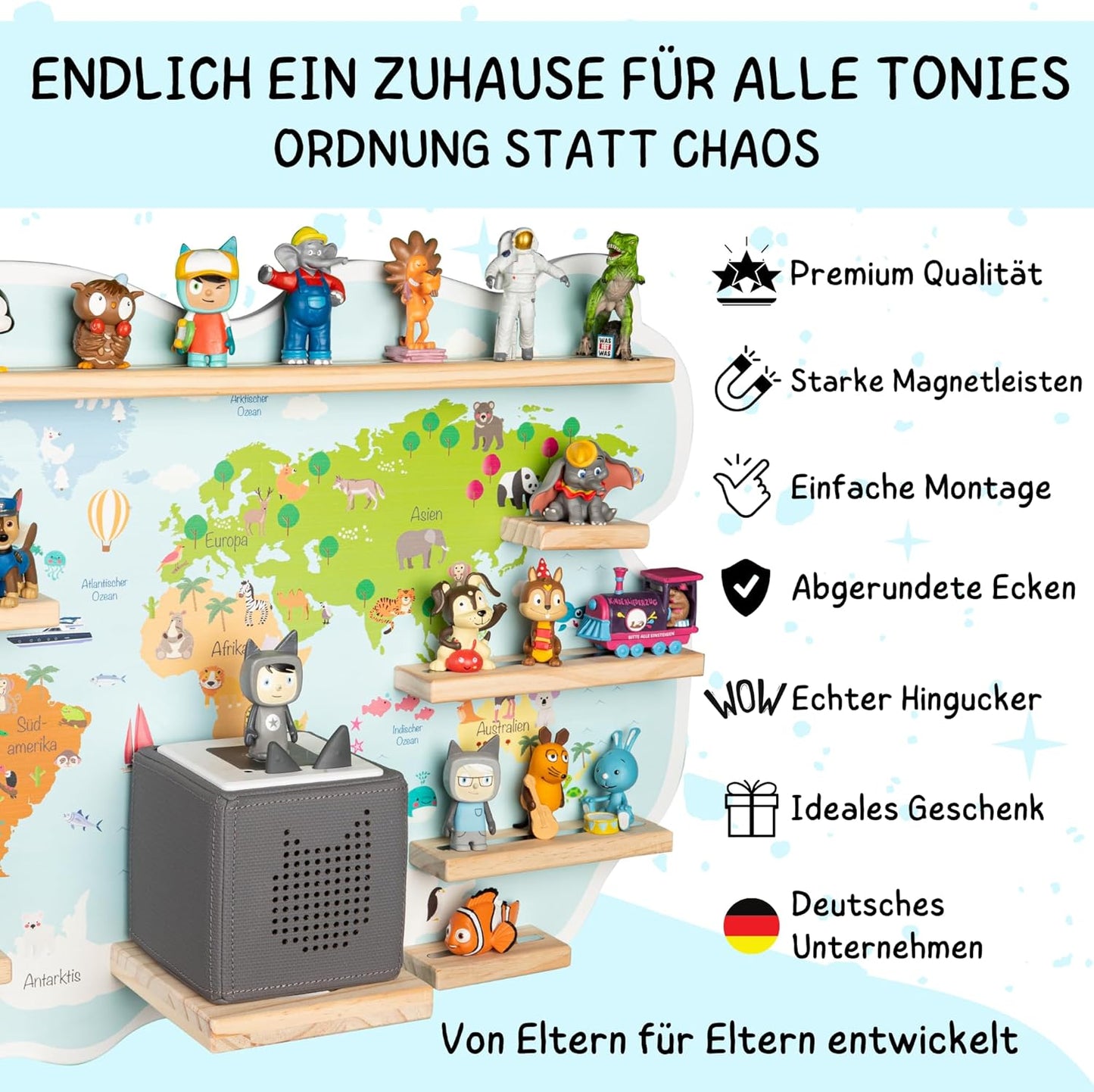 Toniebox Regal Weltkarte, Weltkarte