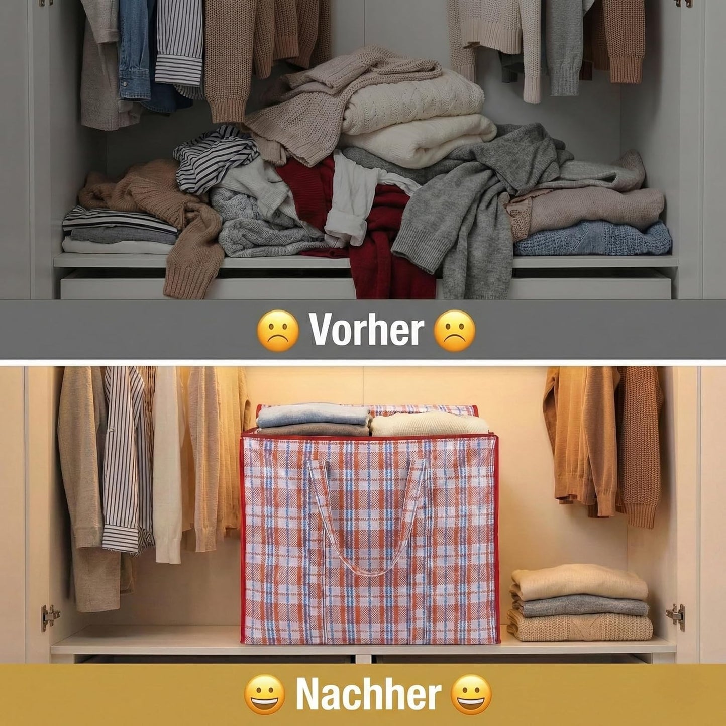 3er-Set Aufbewahrungstaschen, Sortiert 3 Stück
