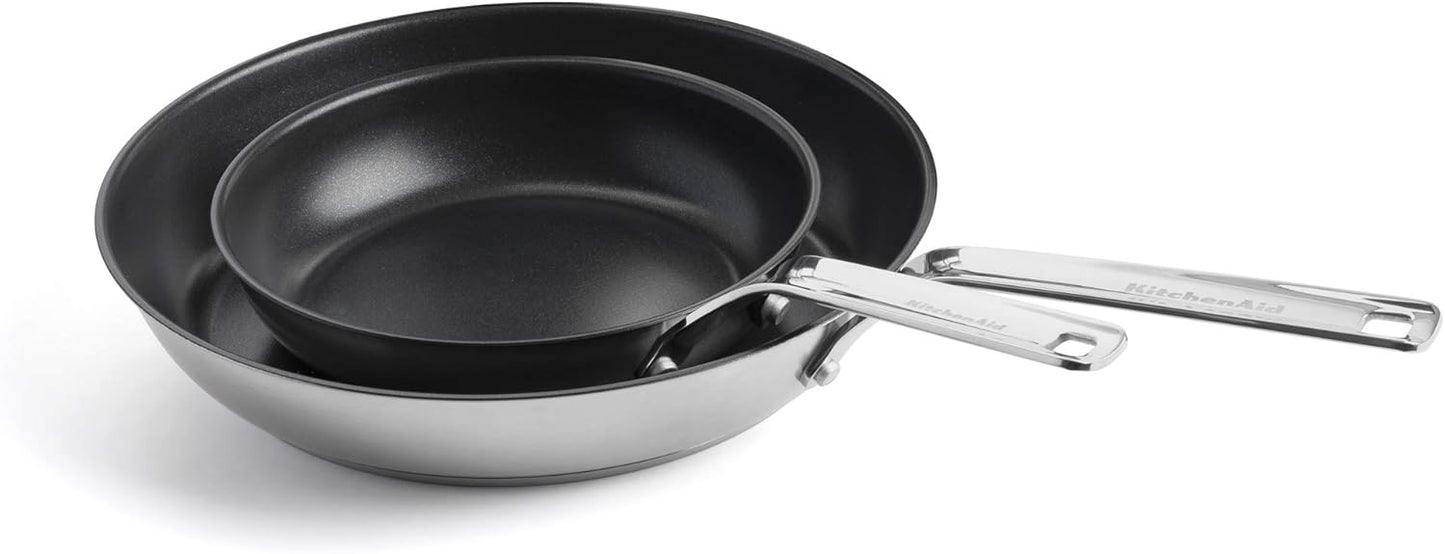 Stainless Steel Bratpfannen Set, Bratpfannen-Set 20cm & 28cm Bratpfannen-Set