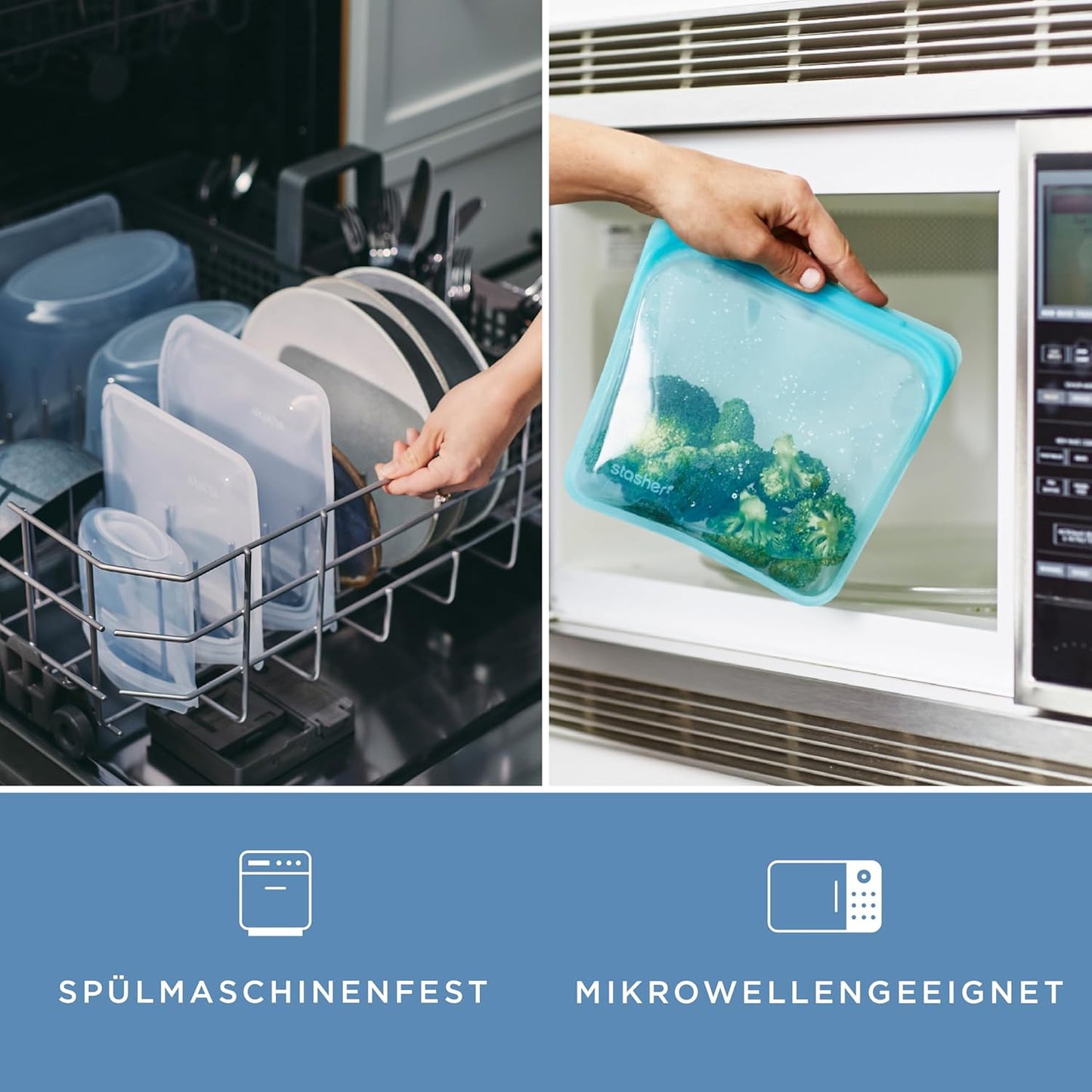 Silikon Mehrzweckbehälter-Set (4 Stück), Clear Bundle