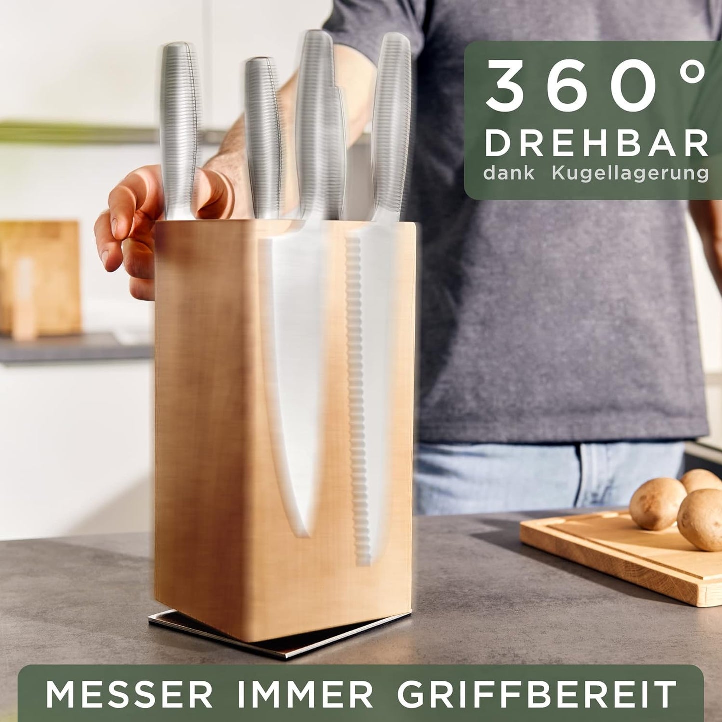 Design Messerhalter, 360°