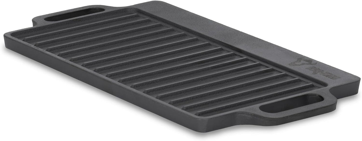 Gusseisen Grillplatte, Pre-seasoned 40 x 20,5 cm