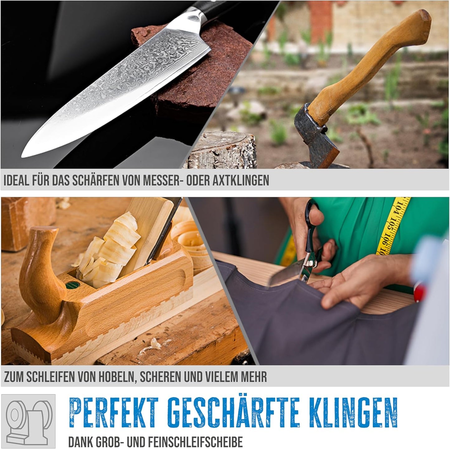 Doppelschleifer GDS 150-15 mit Schleifscheiben