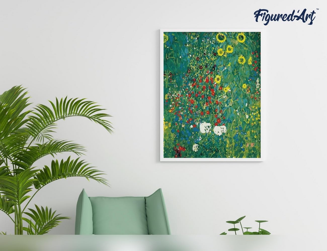 Malen nach Zahlen Set Sonnenblumengarten, Sonnenblumengarten 40x50cm Mit Keilrahmen (nicht gespannt)