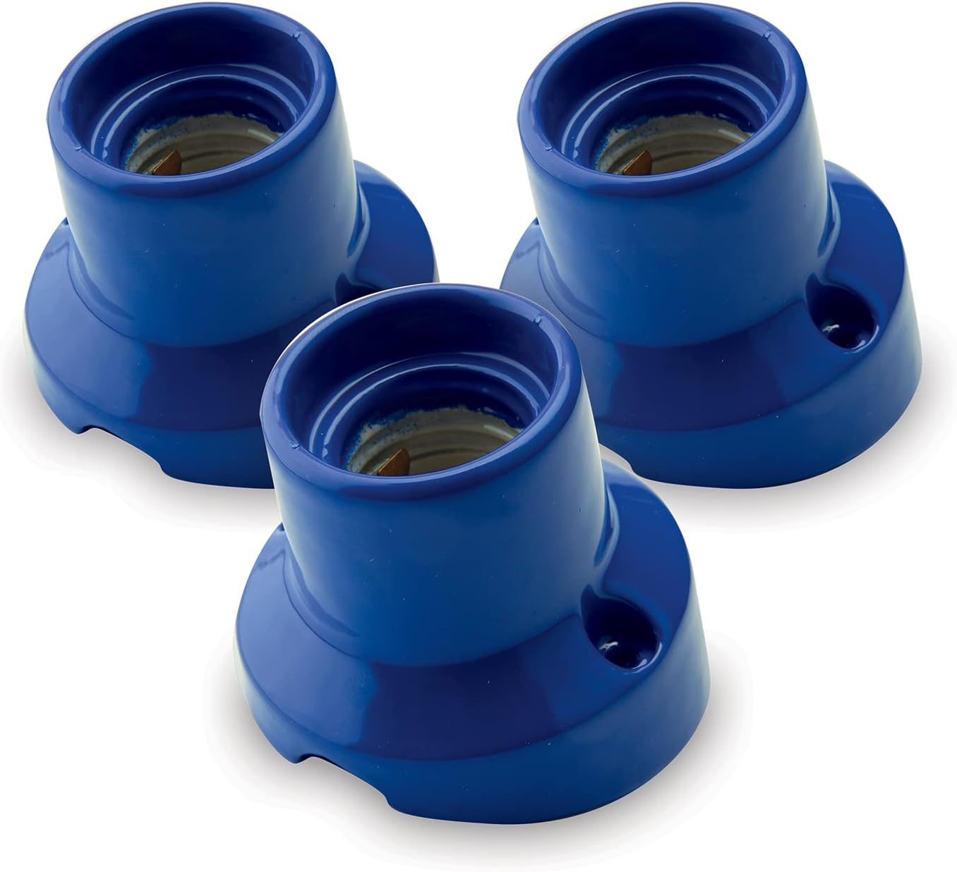 3er-Set Schräge Decken- & Wandleuchten E27, Blau, 3 einheiten