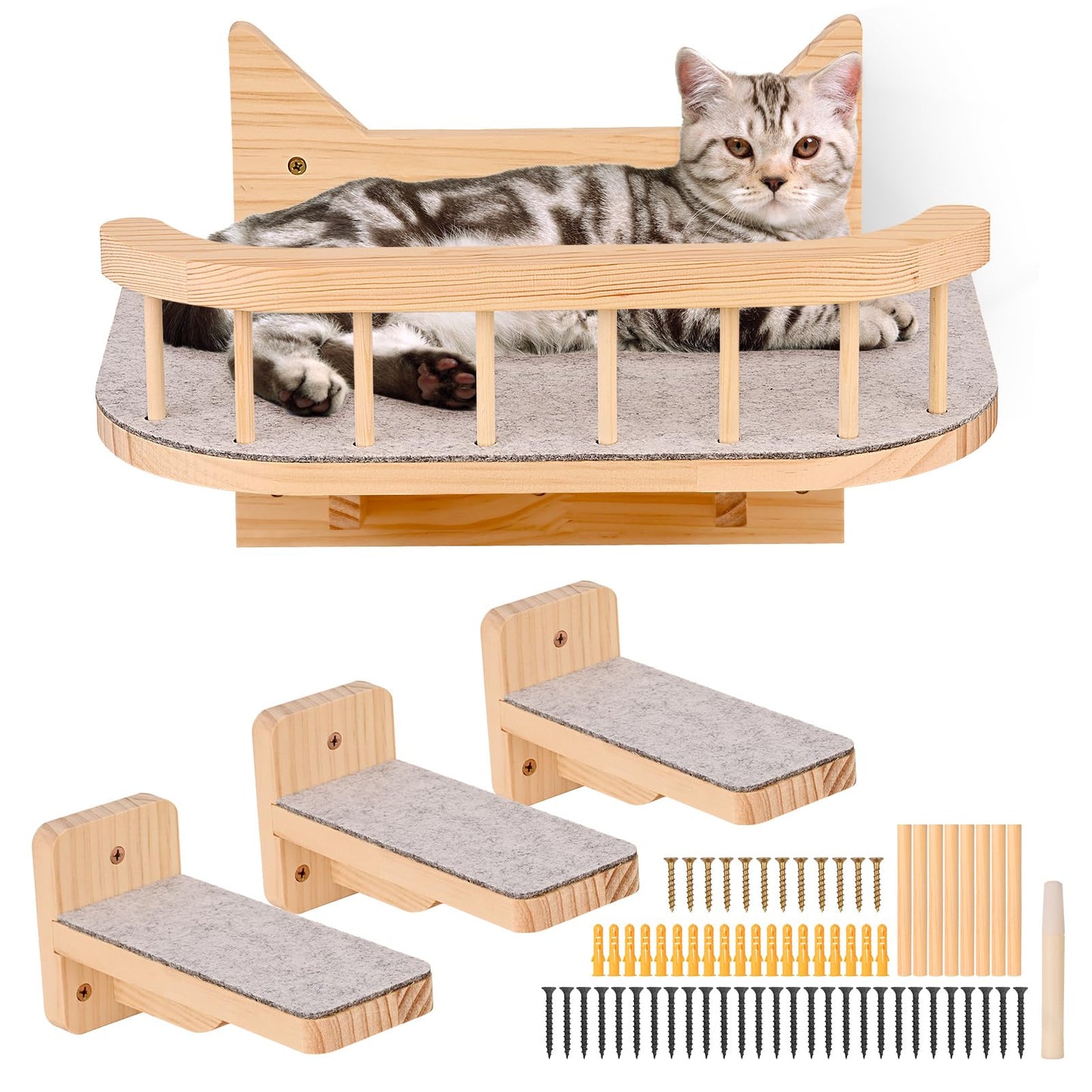 Katzen-Wandbrett und Stufen