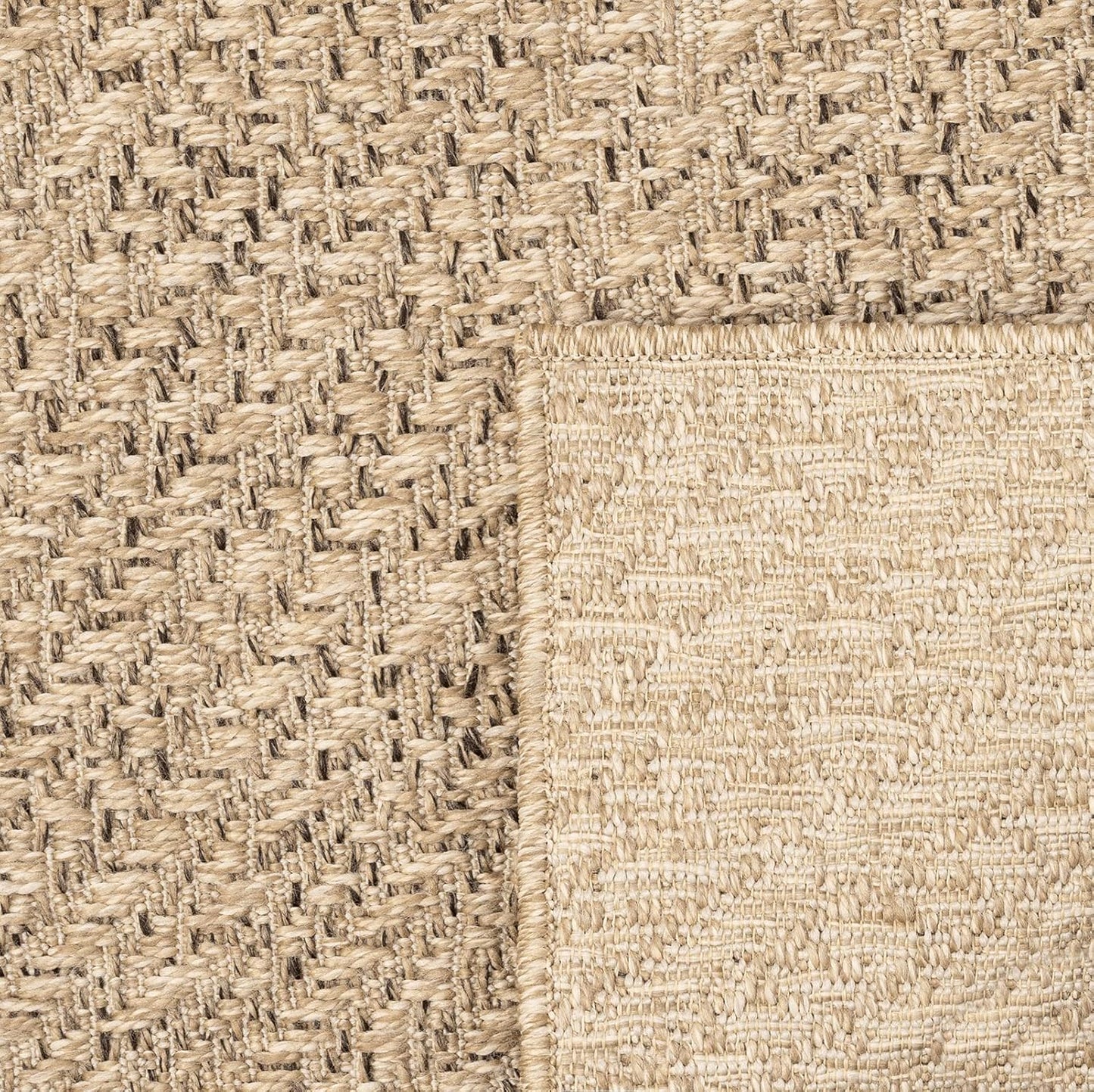 Wetterfester Outdoor-Teppich im Jute-Look (160 x 230 cm), 160 x 230 cm Natur-5