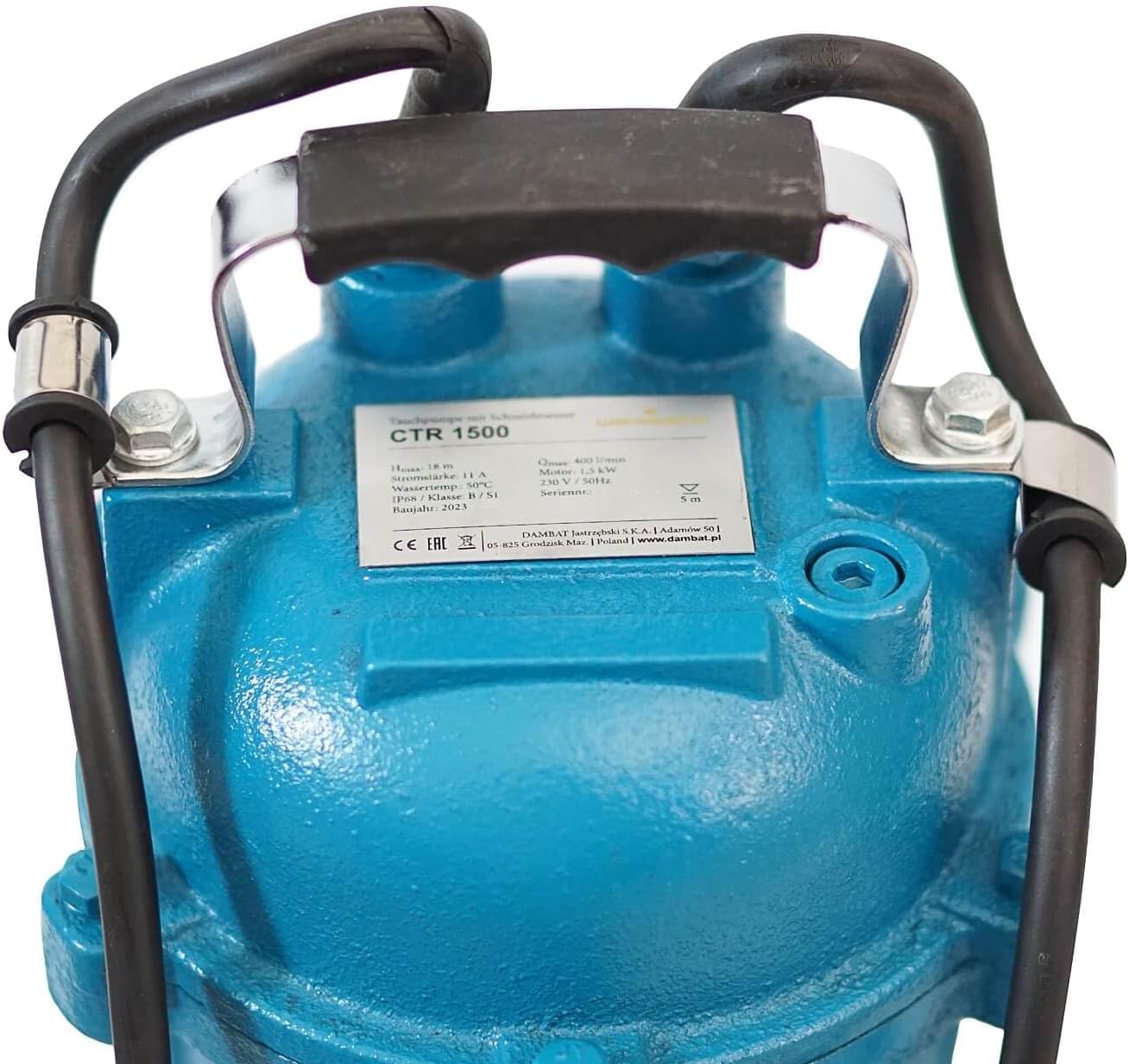 Schmutzwasserpumpe mit Zerkleinerer und Schwimmer