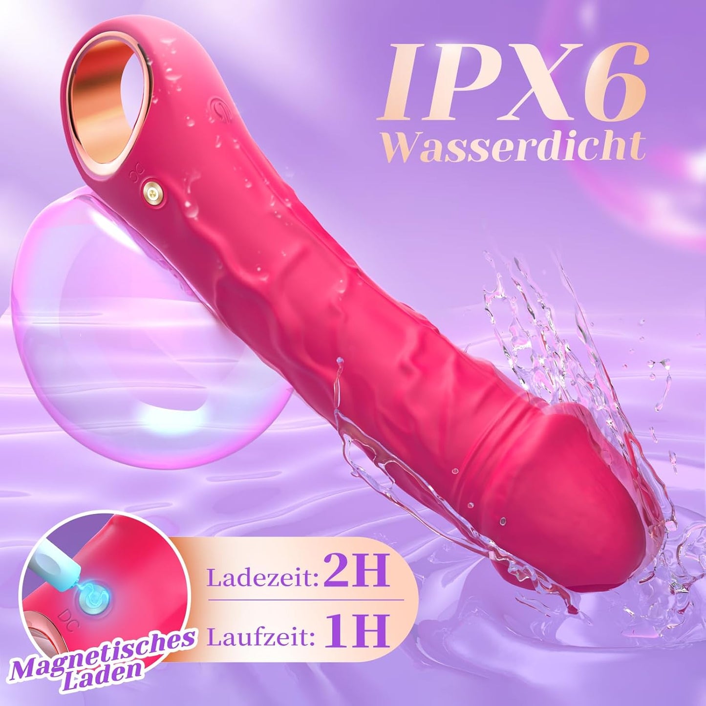 Vibratoren-Set für Paare mit 10 Intensitäten, 2-Rosarot