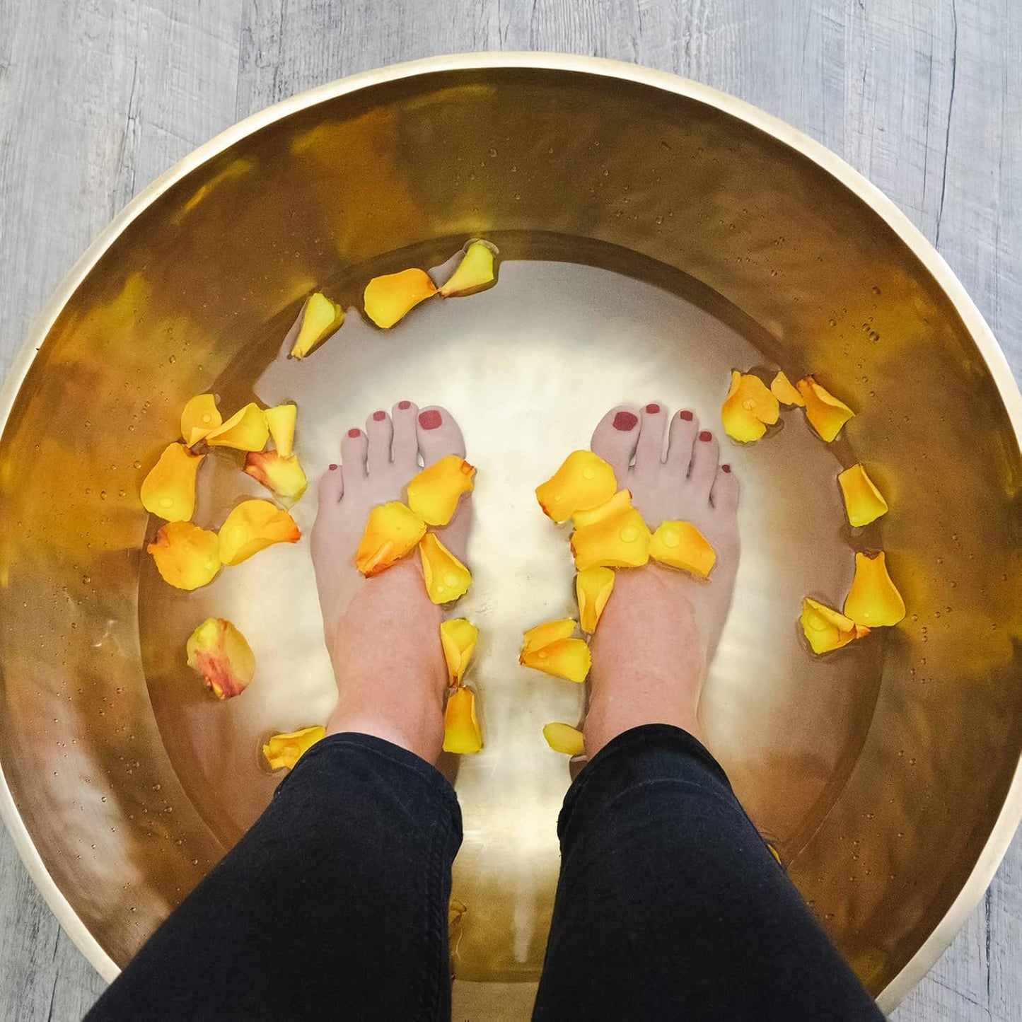 Fuss-Klangschale für Therapie & Wellness, bis Schuhgröße 38