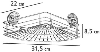 Vakuum-Loc Eckablage Bari, Silber 1 Etage
