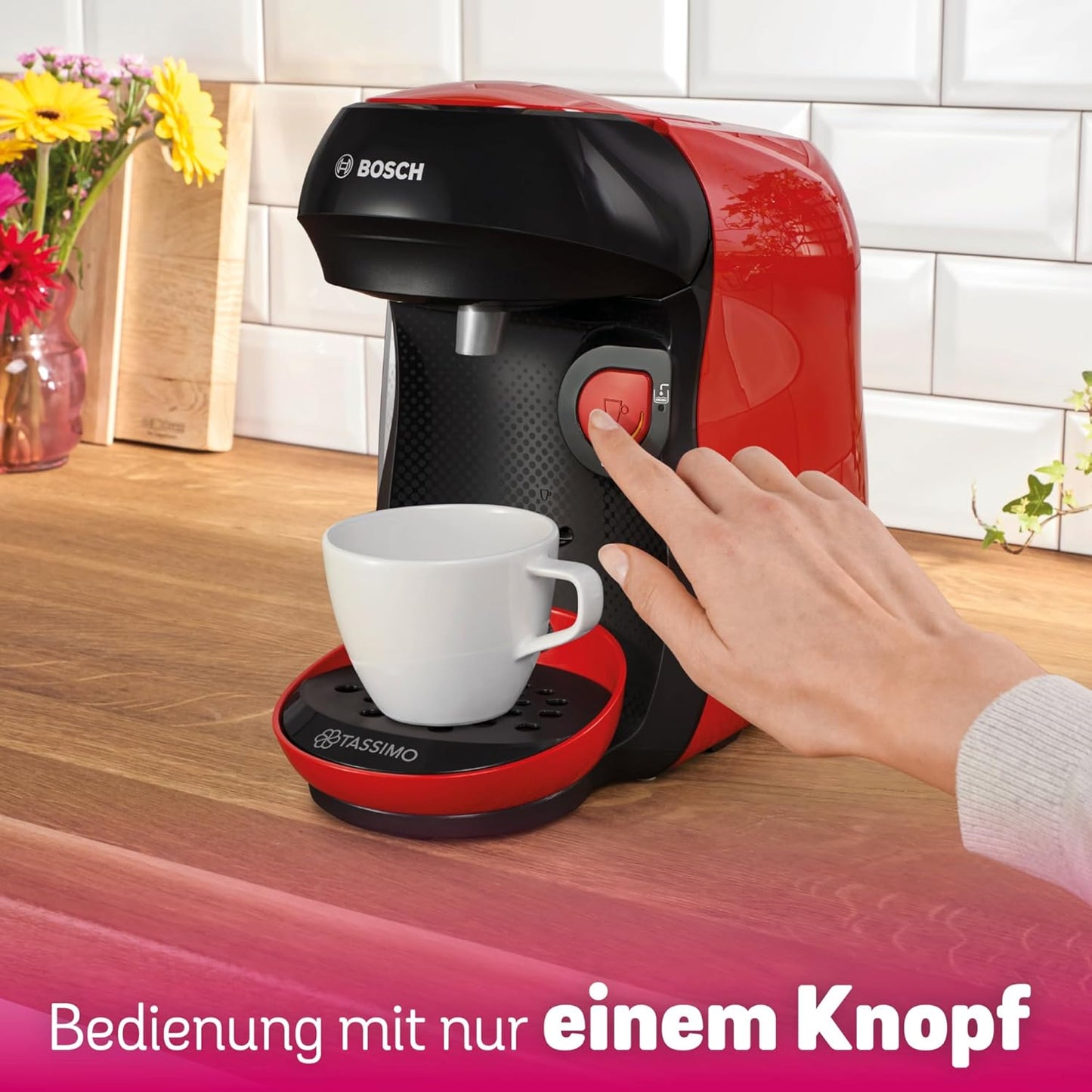 Tassimo Kapselmaschine TAS103E, Rot/Schwarz