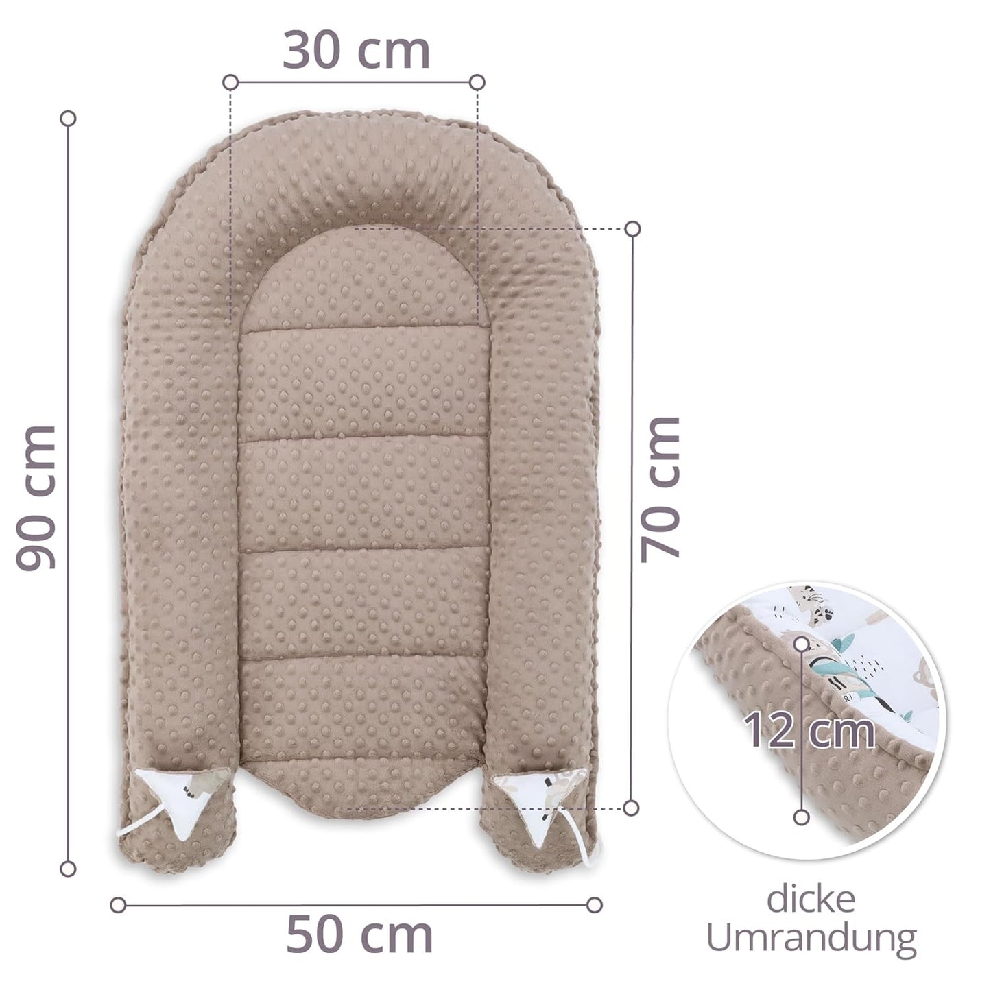 Babynestchen Afrika, 90x50 cm (1er Pack) Afrika Khaki