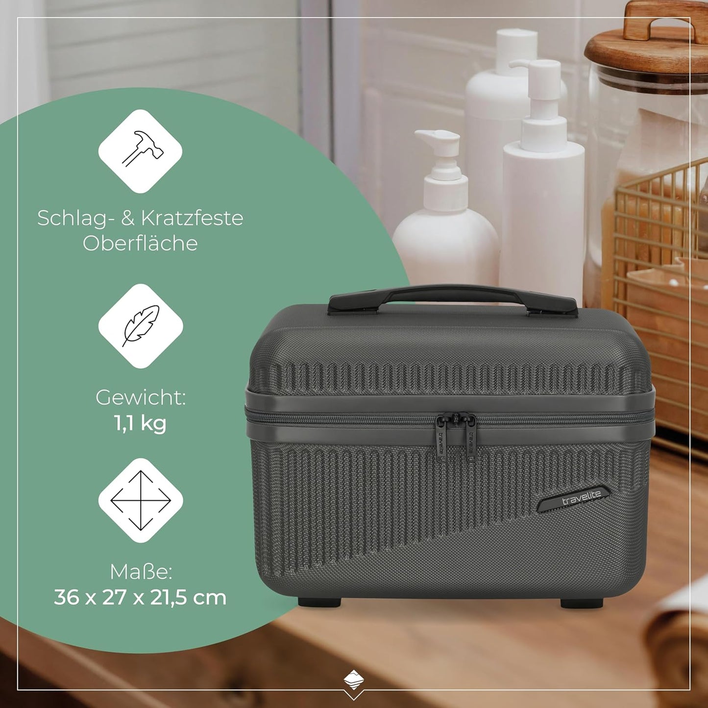 Beautycase Bali, Anthrazit Beautycase