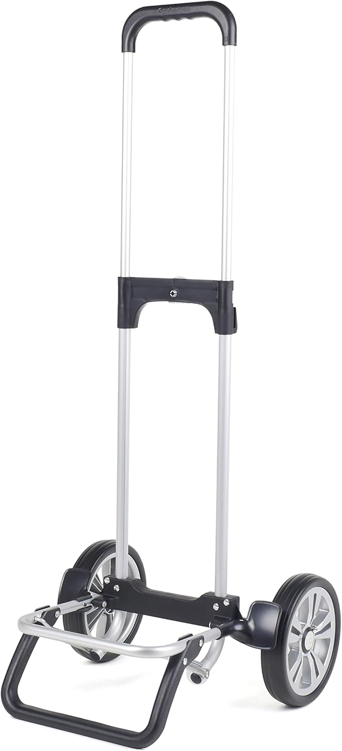 Höhenverstellbarer Einkaufstrolley Alu Star Shopper Tamo mit abnehmbarer 51 L Einkauftasche, Anthrazit