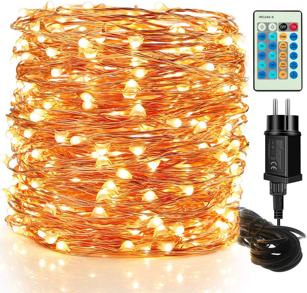 Lichterkette mit 300 LEDs, Warmes Weiss (Einstecken)