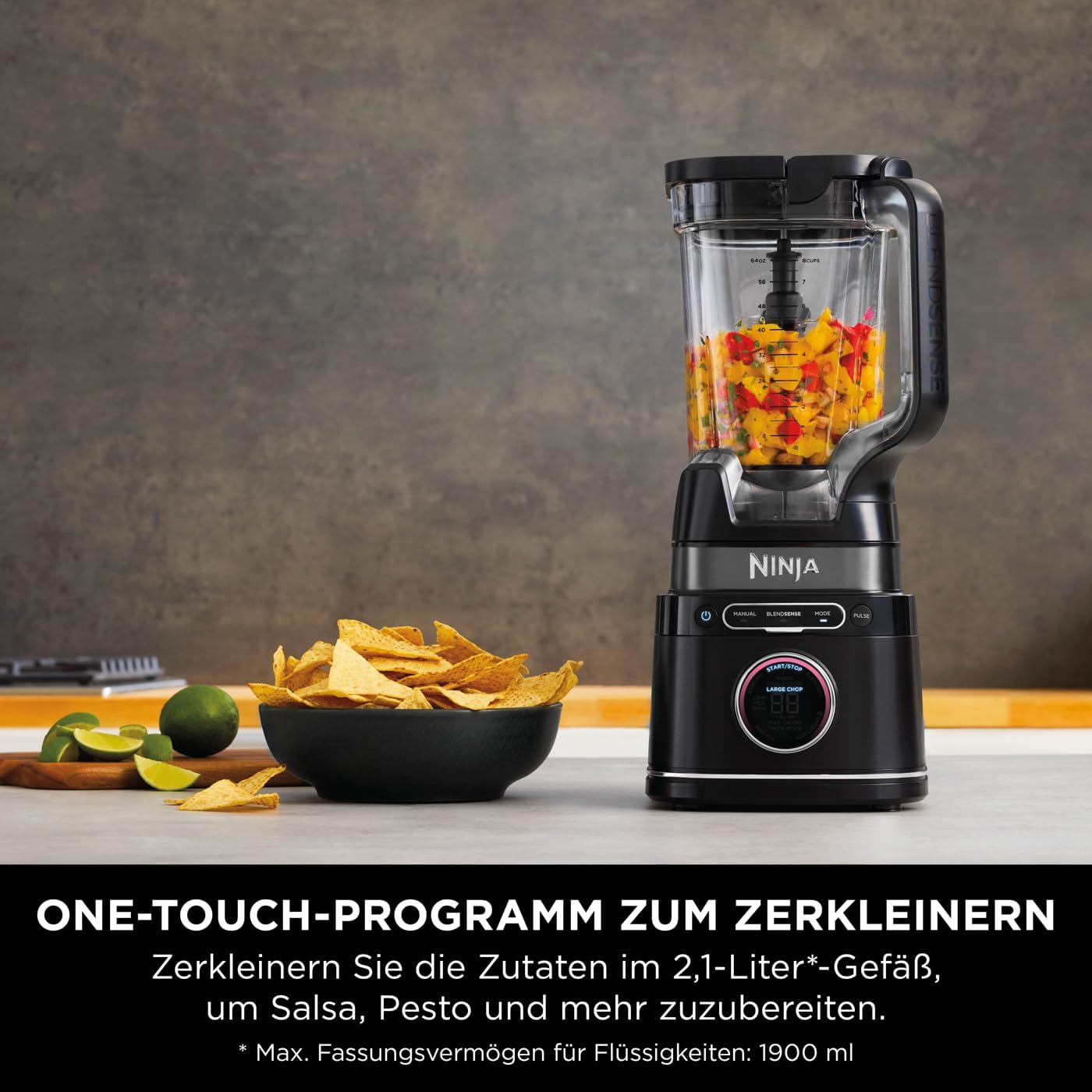 Foodi Standmixer TB301EU, 2-in-1 Mixer Schwarz