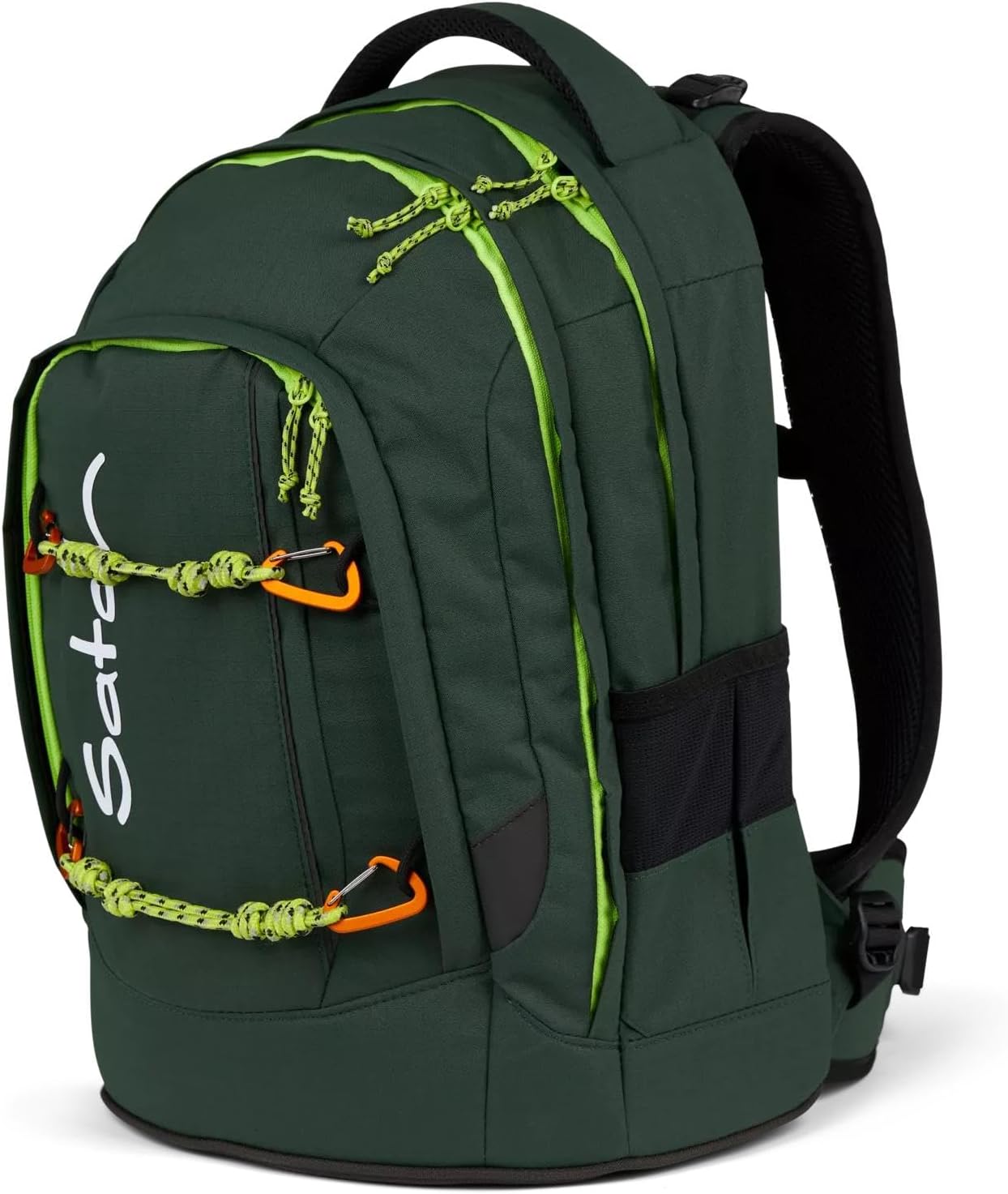 Ergonomisches Schulrucksack-Set (4-teilig) ab 5. Klasse, Green Explorer Set - Dunkelgrün Einheitsgröße