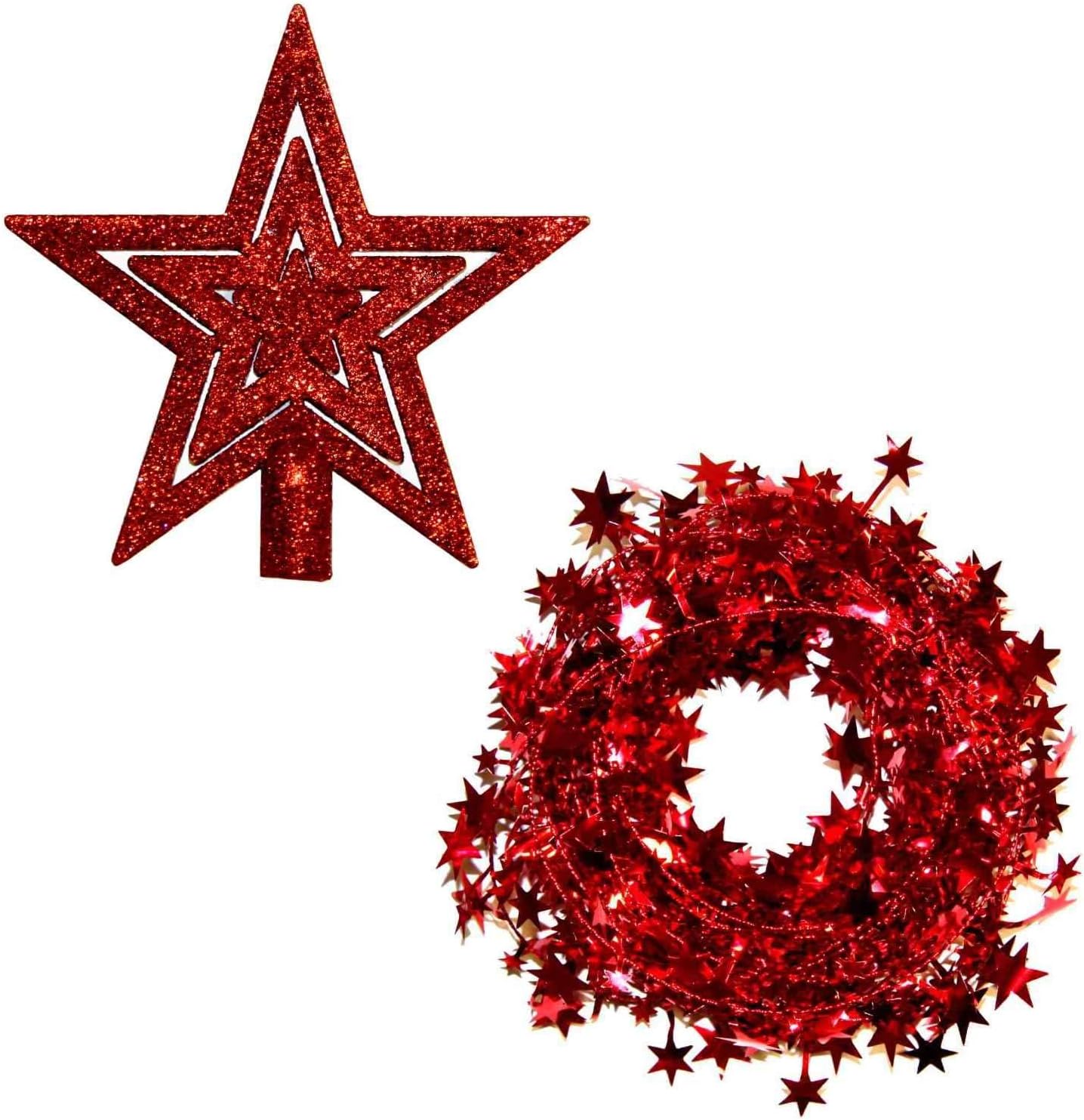 Tannenbaum, 75 cm, Grün-rot-braun+warmweiss