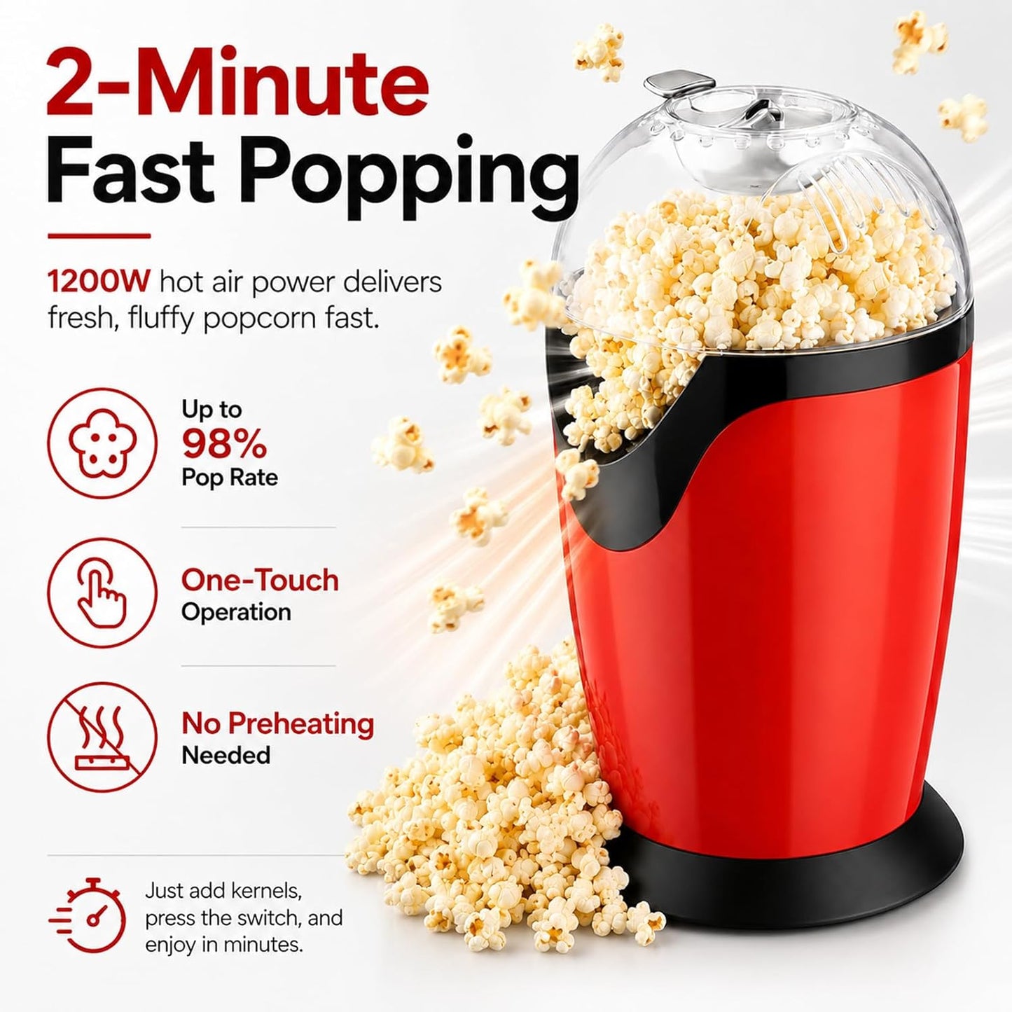 Heissluft Popcornmaschine