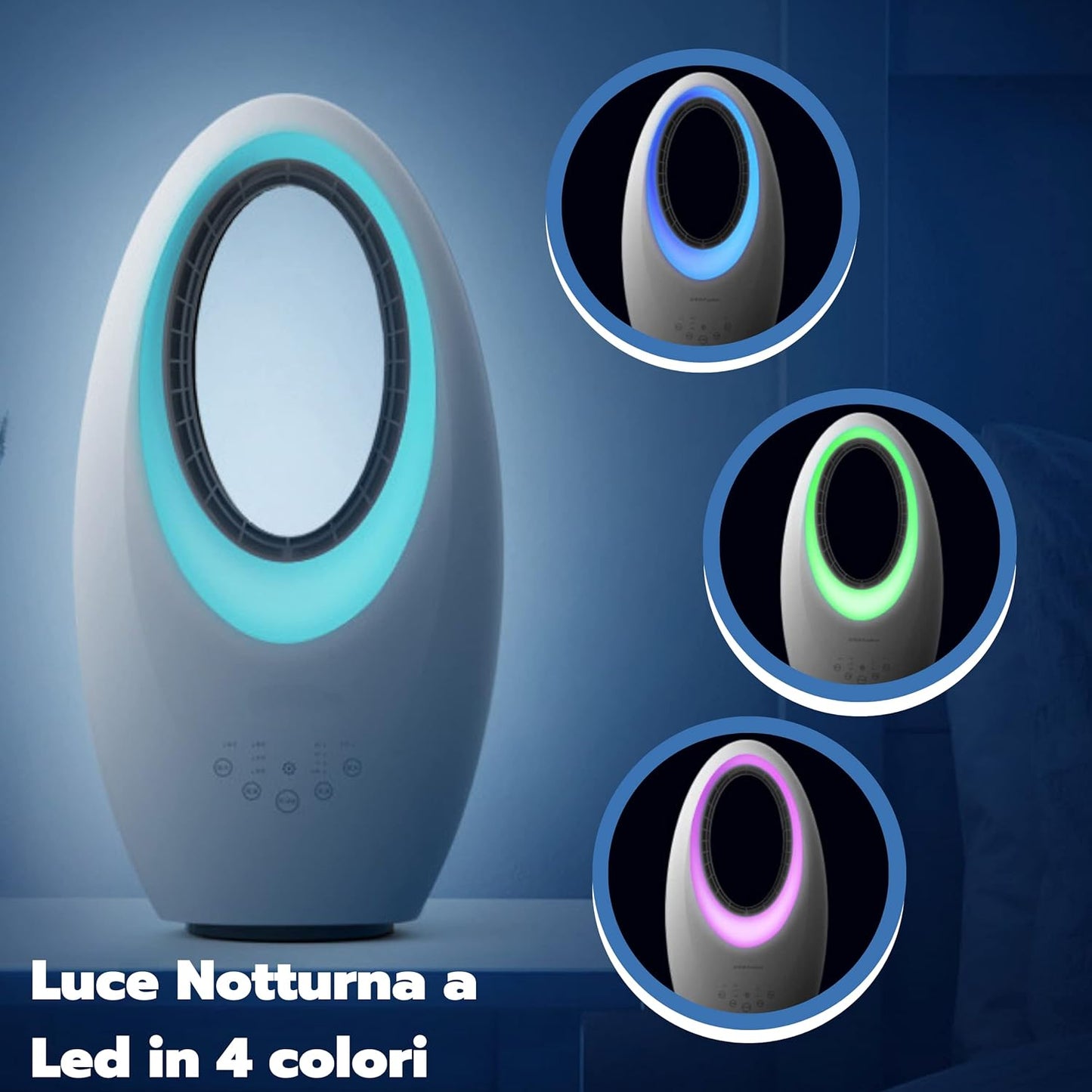 Muna - Flügelloser Ventilator mit Fernbedienung und Timer, Muna