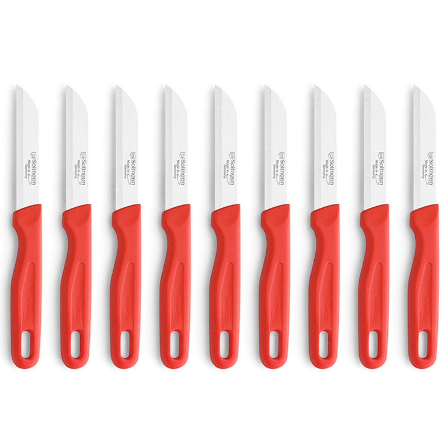 9-tlg. Küchenmesser Set, Rot Lang