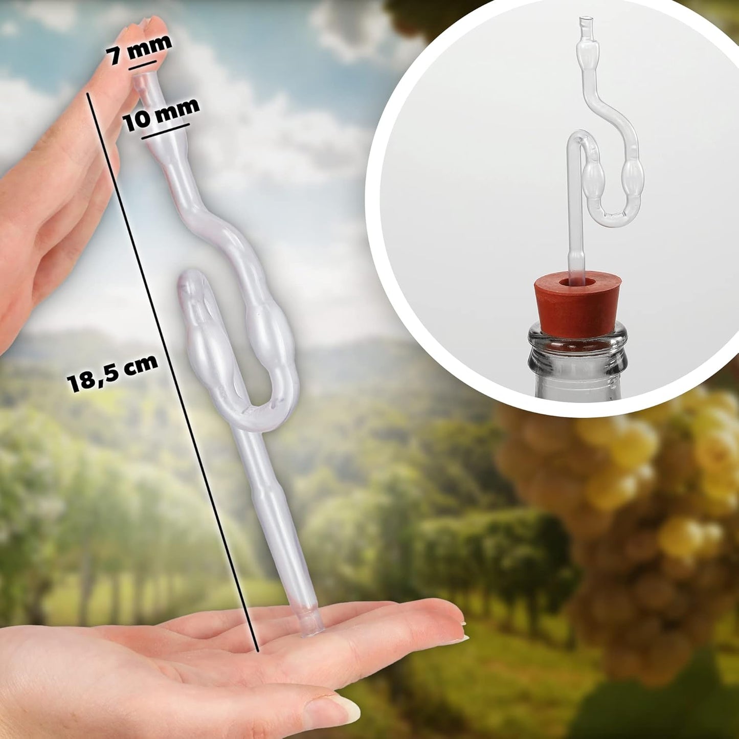 Glasballon-Set mit Gärzubehör, 15L Kunststoff Gärröhrchen