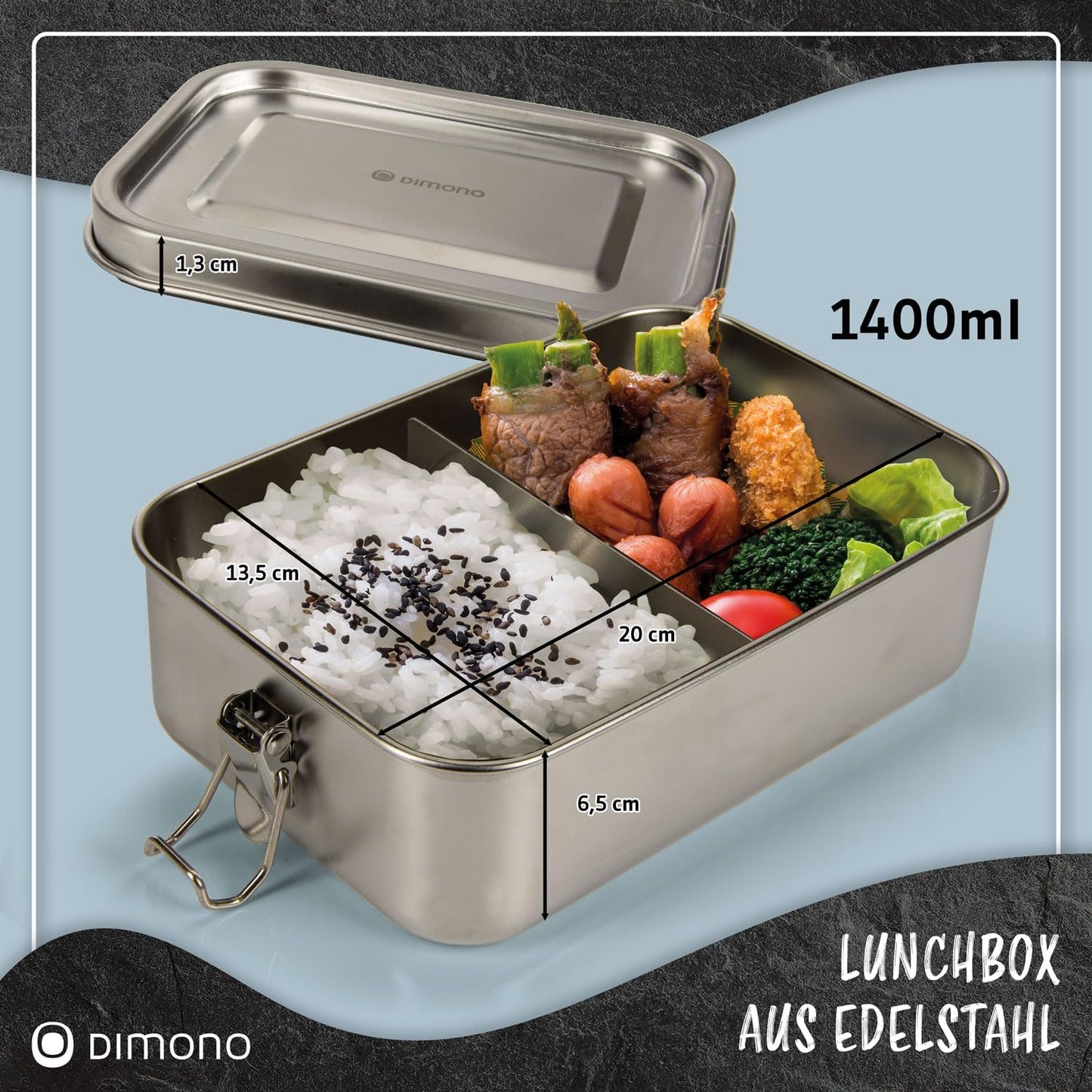 Auslaufsichere Bento-Box, C: 1400 Ml