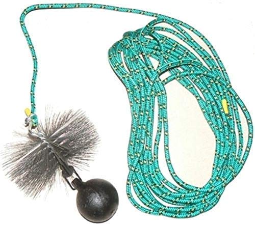 Kaminbesen-Set mit Zuggewicht (27,5cm, 10m Seil), Besen 27,5cm Zugseil 10m