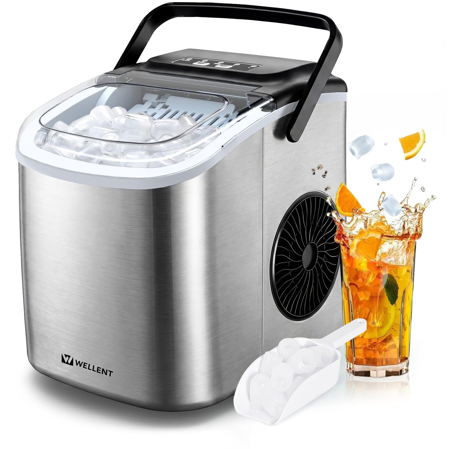 Eiswürfelmaschine mit Selbstreinigung, Edelstahl