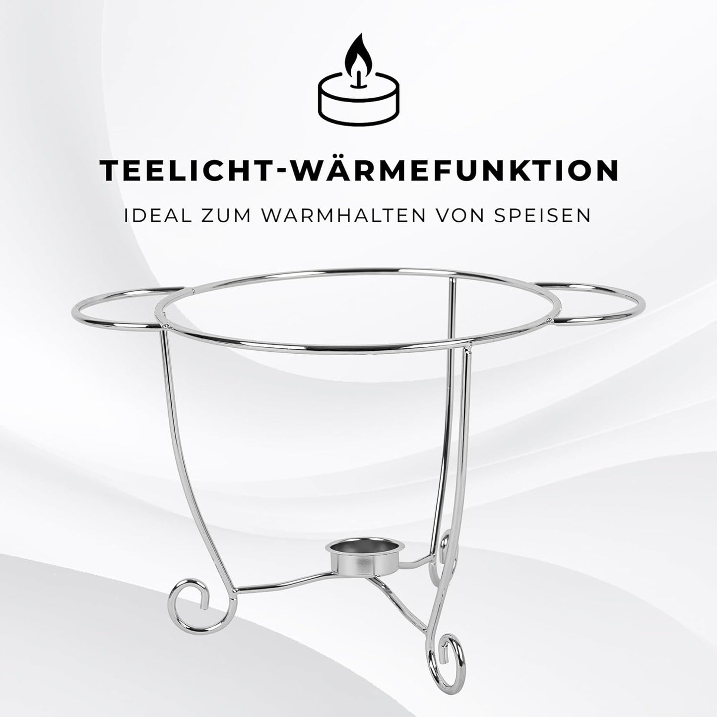 Wärmebehälter für Speisen mit Glaseinsatz, 3.9 Liter