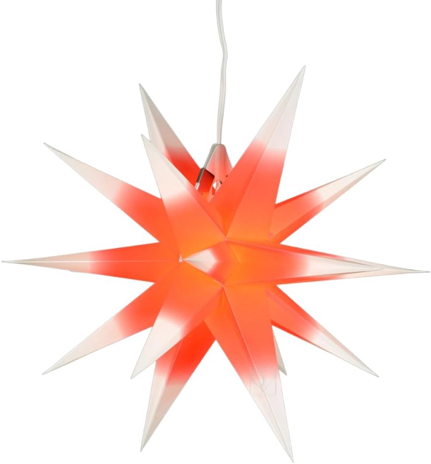 LED-Weihnachtsstern, Rot/Weiß