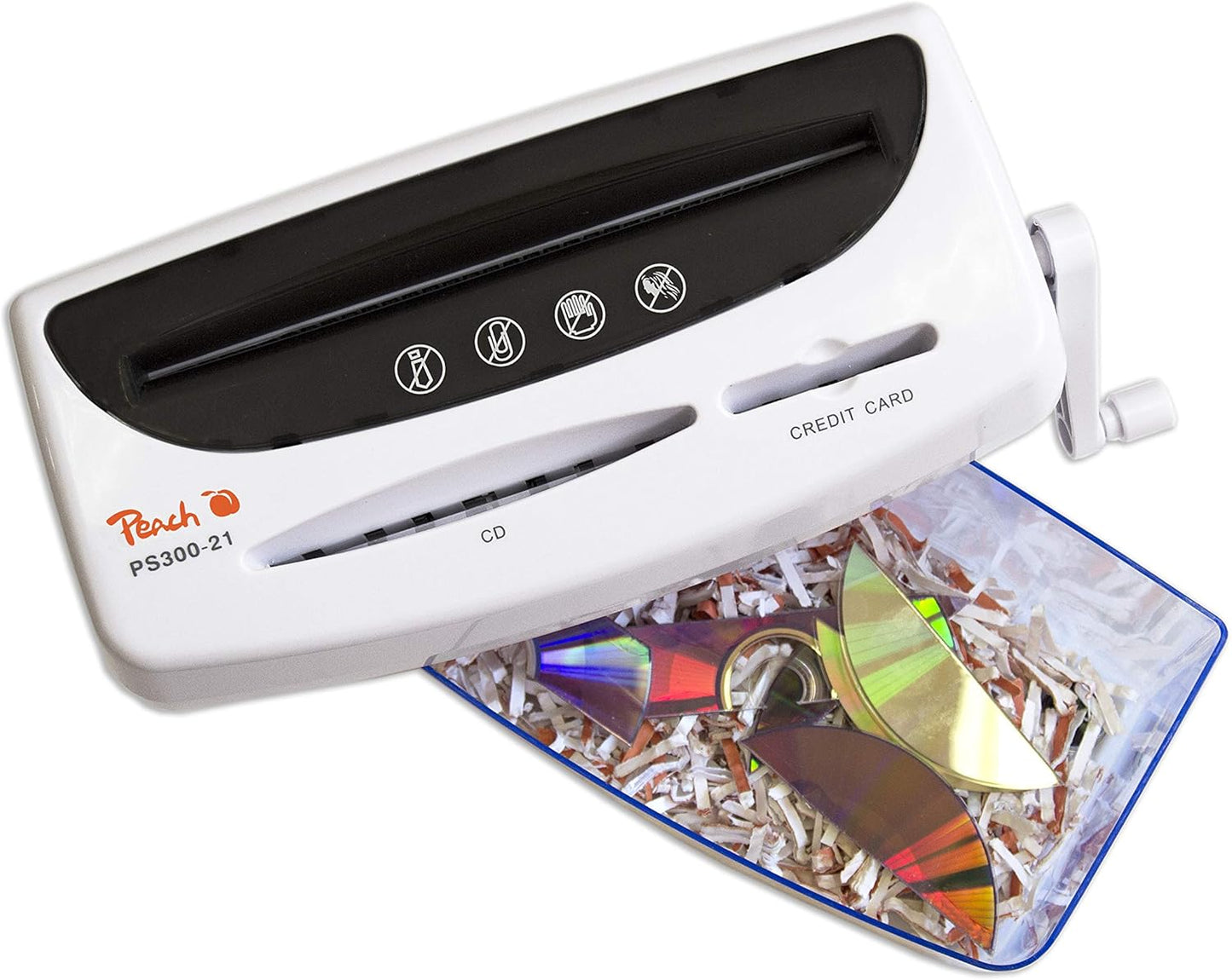 Manueller Aktenschredder PS300-21A mit Mini Staubsauger PA105, 1-4 Blätter / Shredder