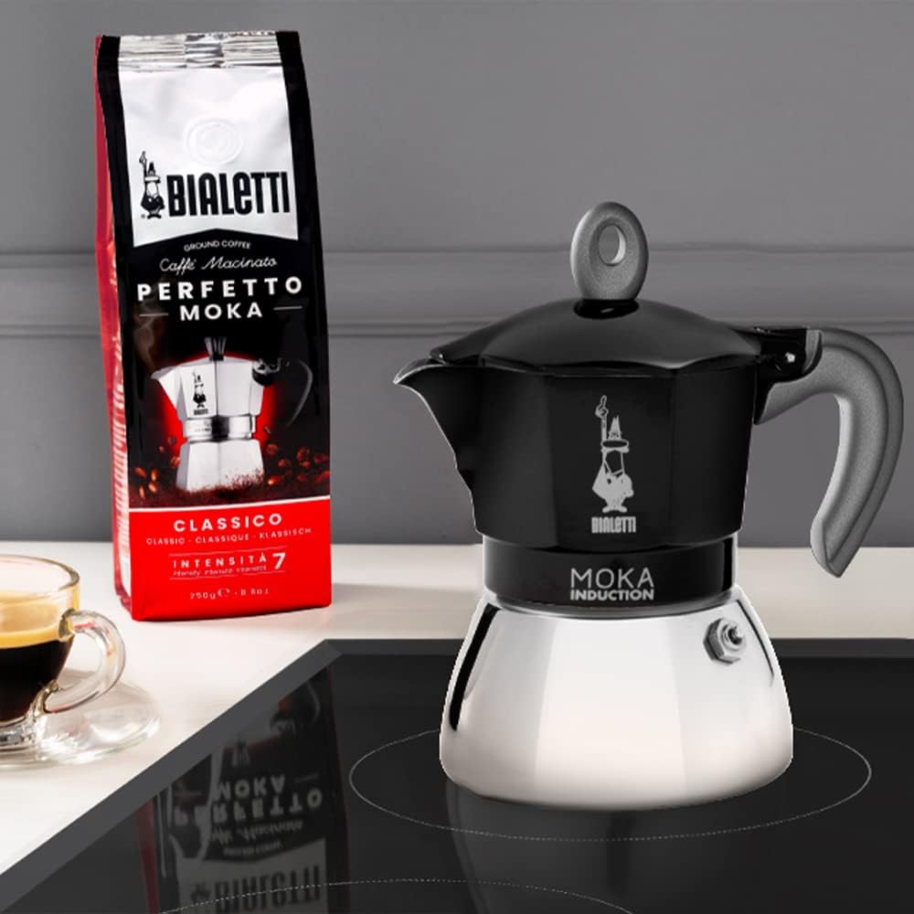 Moka-Kanne, 2 Tassen New Moka Induction Schwarz
