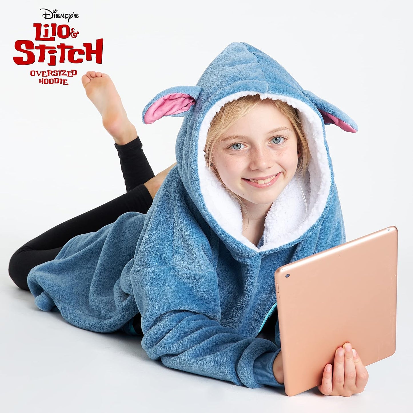 Decken-Hoodie Stitch, Einheitsgrösse Blau Stitch
