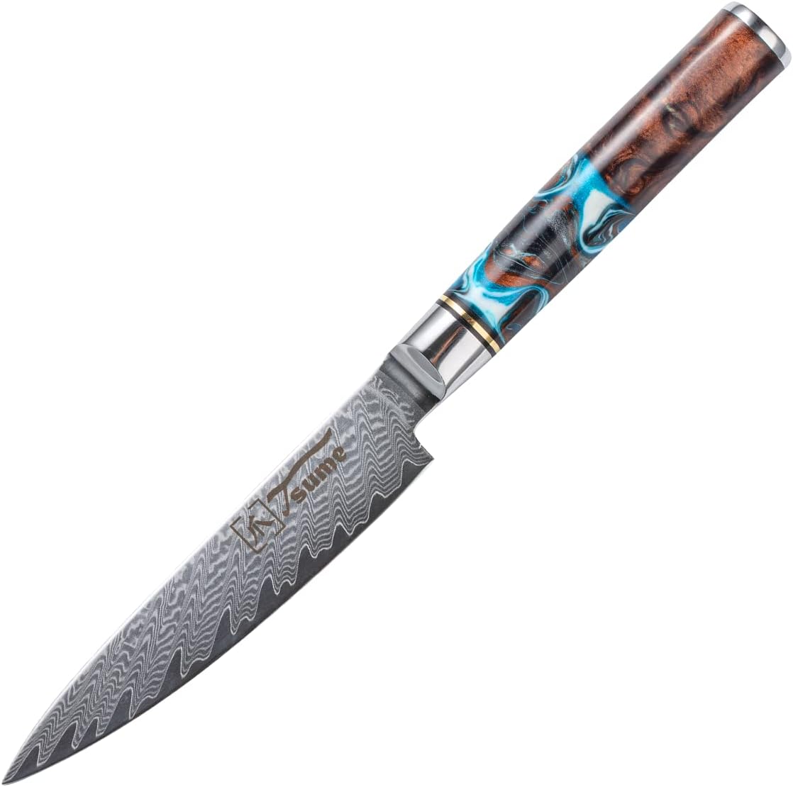 Damast Allzweckmesser, Allzweckmesser 13cm